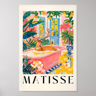 Hirsche in Badewanne Kunst Printing, Kunst des Mit Poster