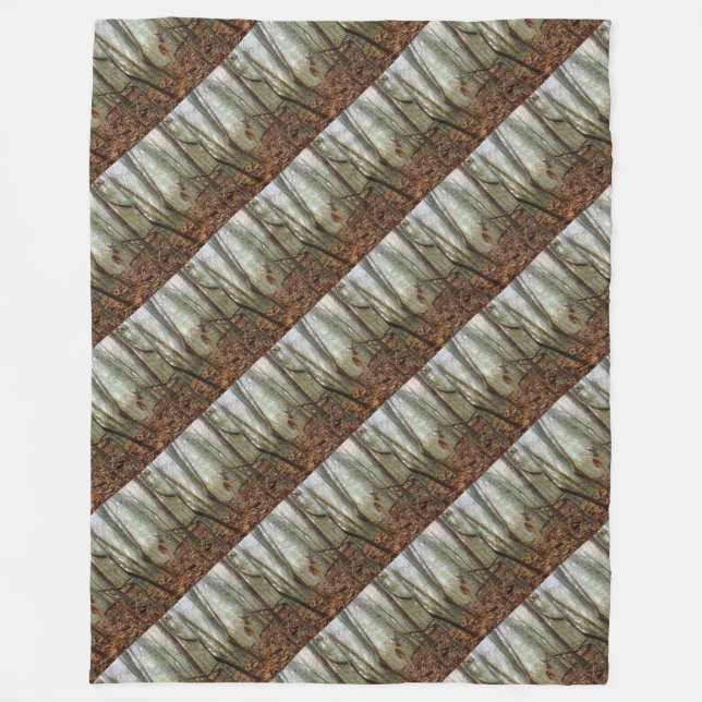 Hirsche in Bäumen Fleecedecke (Vorderseite)