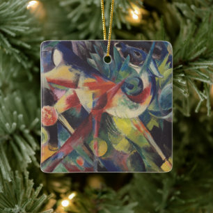 Hirsche in einem Blumengarten von Franz Marc, Vint Keramikornament