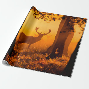 Hirsche in einem dänischen Waldhirsche,herbst,schö Geschenkpapier