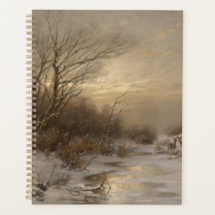 Hirsche in einer Winterlandschaft - Désiré Thomass Planer