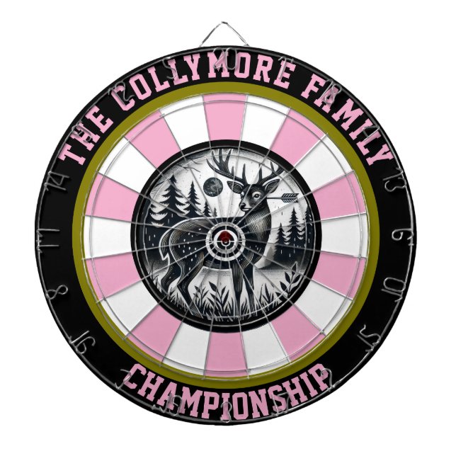Hirsche in Forest Bullseye Art Dartscheibe (vorne)