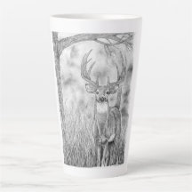 Hirsche in Holz Latte Tasse
