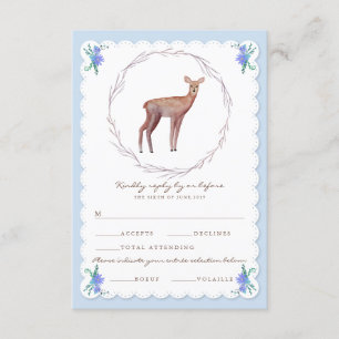 Hirsche in Liebe Woodland Winter Wedding UAWG RSVP Karte
