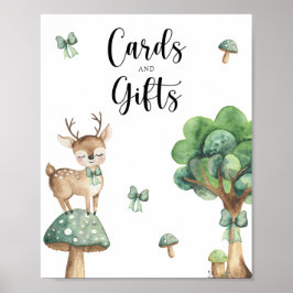 Hirsche - Karten und Geschenke Babydusche Poster