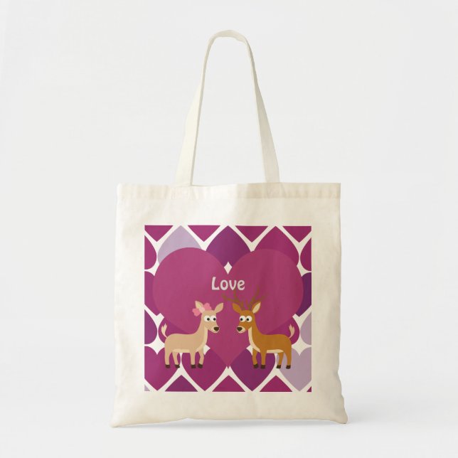 Hirsche Liebe Tragetasche (Vorne)