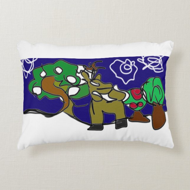 Hirsche Liebe Winter Dekokissen (Vorderseite)