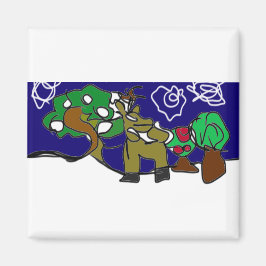 Hirsche Liebe Winter Magnet