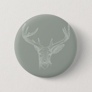 Hirsche mit Antlern Art CUSTOM FARBE Button