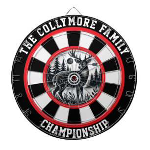 Hirsche mit Antlern im Bullseye Dartscheibe