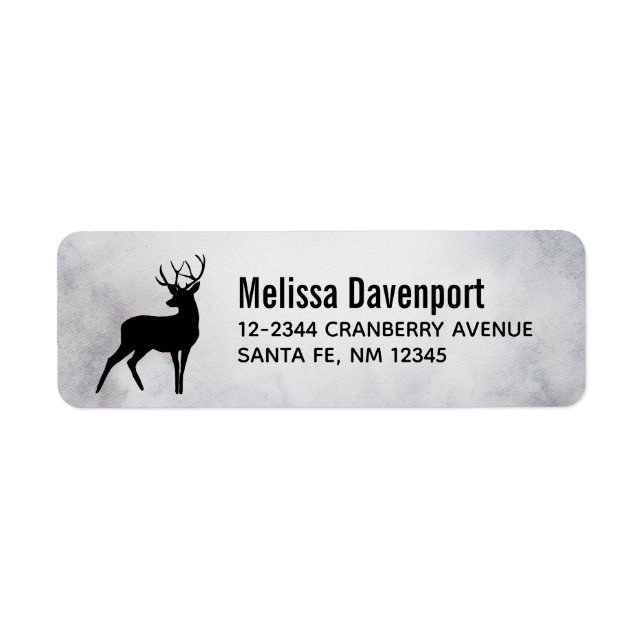 Hirsche mit Antlers Black Silhouette Rustikal (Vorne)