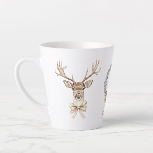 Hirsche mit Bow Christmas Milchtasse (Links)