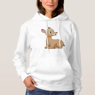 Hirsche mit Daisy-Blume Hoodie