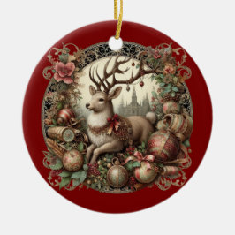 Hirsche mit Dekoration