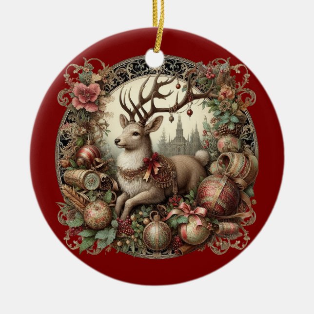 Hirsche mit Dekoration (Vorne)