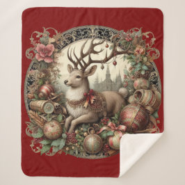 Hirsche mit Dekoration Sherpadecke