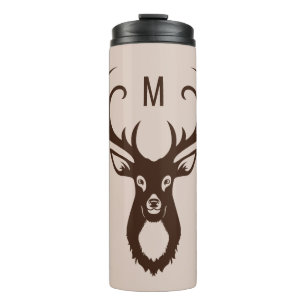 Hirsche mit Eurem Monogramm-Sondertumbler Thermosbecher