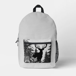 Hirsche mit großer Waldbrasse Bedruckter Rucksack