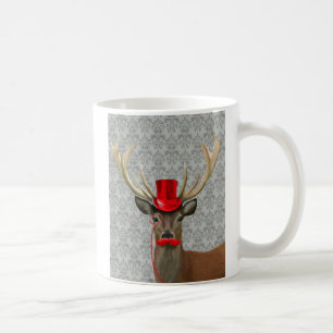 Hirsche mit Red Hat und Mustache Kaffeetasse