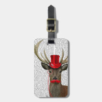 Hirsche mit Red Top Hat und Mustache