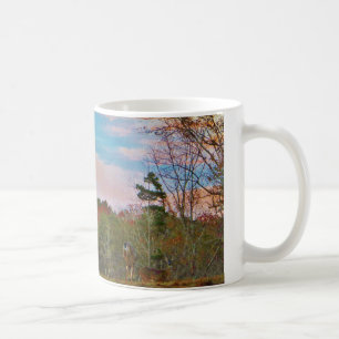 Hirsche mit rosa blauem Himmel Kaffeetasse