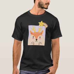 Hirsche Niedliche Wildtiere Kinder Kindergarten T-Shirt