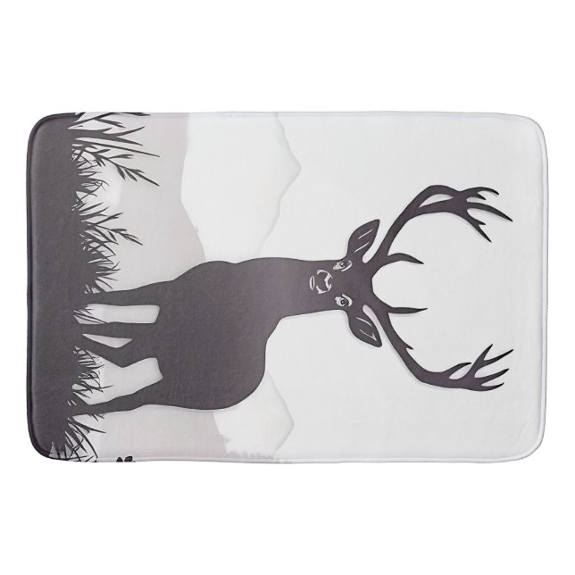 Hirsche Silhouette Badematte (Vorderseite)