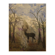 Hirsche-Silhouette im Wald