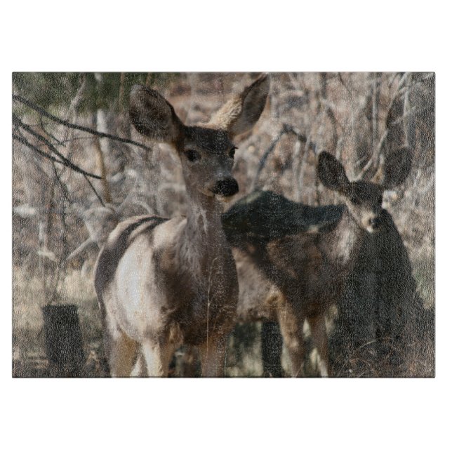 Hirsche Sprichwort hello Schneidebrett (Vorderseite)