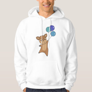 Hirsche Süße Tier fliegt mit Balloons zusammen Hoodie