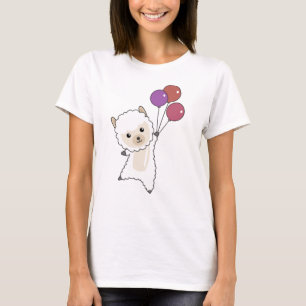 Hirsche Süße Tier fliegt mit Balloons zusammen T-Shirt