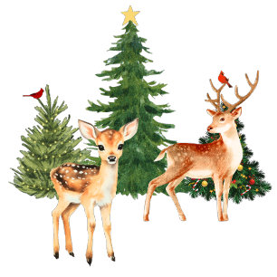 Hirsche und Bäume T-Shirt