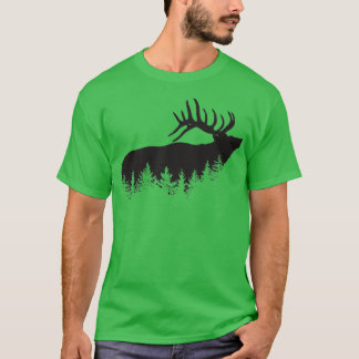 Hirsche- und Evergreens-Jagd T-Shirt