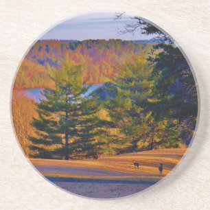 Hirsche und Muttersee Getränkeuntersetzer