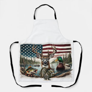 Hirsche und USA-Land Schürze