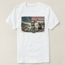 Hirsche und USA Land T-Shirt