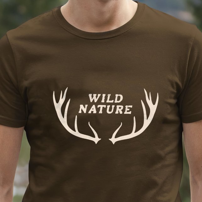 Hirsche und wilde Natur T-Shirt (Deer Antlers & Wild Nature T-Shirt)