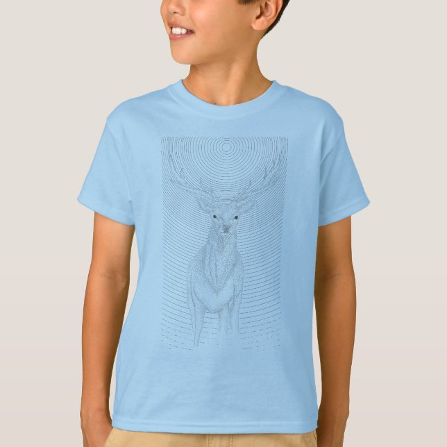 Hirsche unter dem Nachthimmel T - Shirt (Vorderseite)