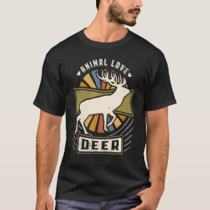 Hirsche Vintages Retro-Tier T-Shirt