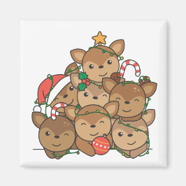 Hirsche Weihnachtsbaum Funny Animal Christmas Magn Magnet