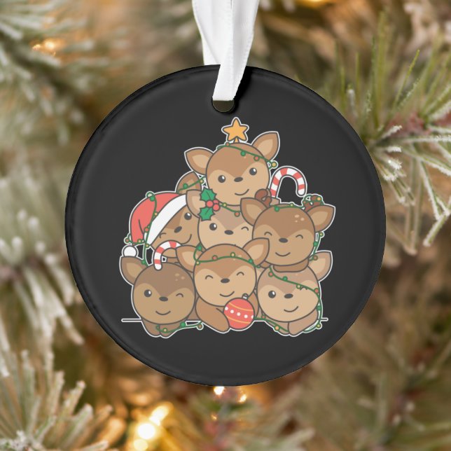 Hirsche Weihnachtsbaum Funny Animal Christmas Orna Ornament (Baum)