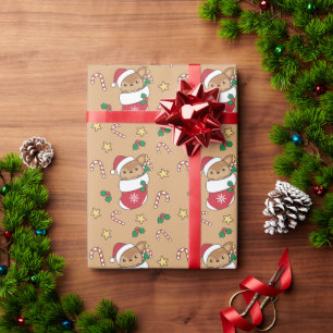 Hirsche Weihnachtsschnee Wintertiere Hirsche Geschenkpapier