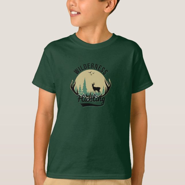 Hirsche Wilderness Jagd T-Shirt (Vorderseite)