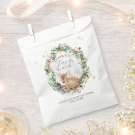 Hirsche Winterwald Kälte Außendusche Geschenktütchen