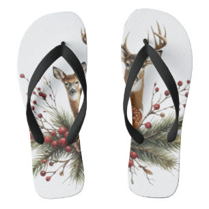 Hirschfamilie flip flops