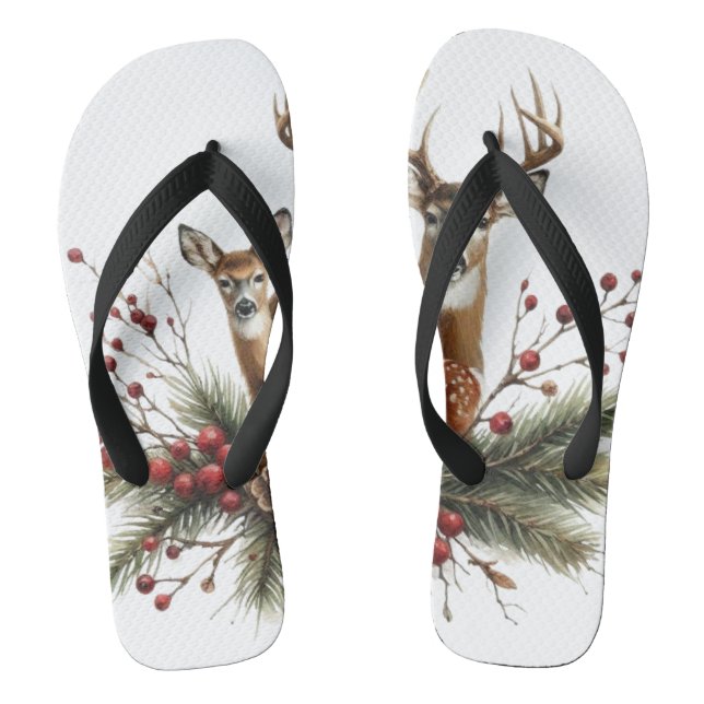 Hirschfamilie  flip flops (Fußbett)