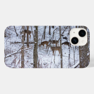 Hirschfamilie im Schnee iPhone Case