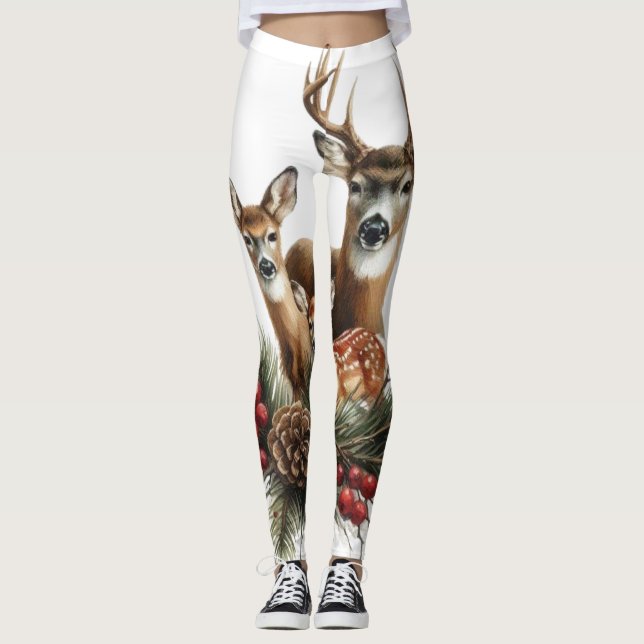 Hirschfamilie  leggings (Vorderseite)
