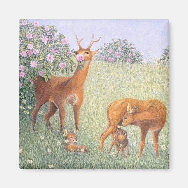 Hirschfamilie Magnet (Vorne)