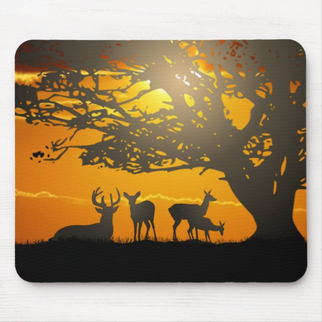 Hirschfamilie Mousepad (Vorne)